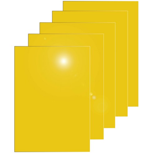 다한진 컬러 아크릴 A3(297mm420mm*3T) 두께3mm 미술용 그리기판 DIY용, 5개, 노랑색