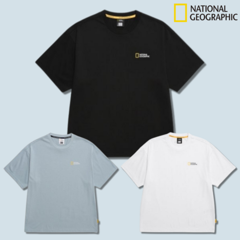 매장정품 네셔널지오그래픽 반팔티 한여름 냉감 기능성 남여공용 세미오버핏 반소매 티셔츠