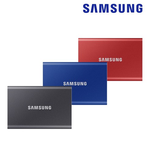 삼성전자 외장SSD 2TB T7 Portable 2테라 USB3.2 Type-C 휴대용 외장하드 대리점정품, 인디고블