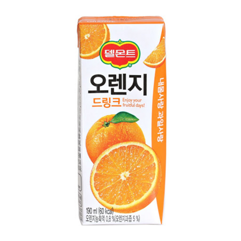 델몬트 드링크 오렌지, 190ml, 14개