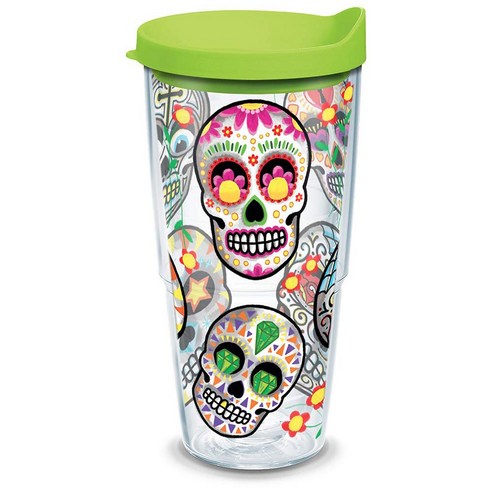 터비스 킵 드링크 핫 & 콜드 텀블러, Colorful Sugar Skull, 710ml