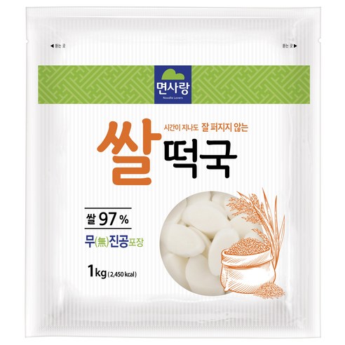 면사랑 쌀떡국떡, 1kg, 1개