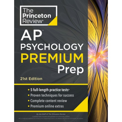(영문도서) Princeton Review AP Psychology Premium Prep 21st Edition: 5 Practice Tests + Complete Conten... Paperback, English, 9780593517239