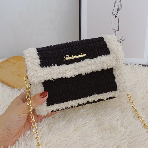 [영상제공] 샤샤벨 네트공예 미니 크로스백 만들기 레터링 가방 DIY 키트 패키지, 블랙, 1개