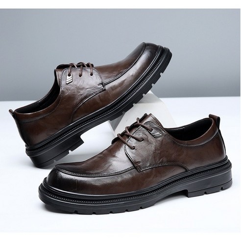 [OKㅣ강추] TTWIIDA 남성 천연소가죽 키높이 4cm 더비슈즈 정장 구두 42114 [OKNOWㅣ추천상품]