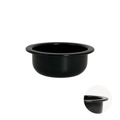 아르지 법랑 핸디 보울 1인 라면그릇 샐러드볼 17cm 국산 인덕션가능 아르지법랑, 1개, 블랙 (2233.85-1)