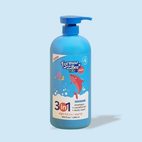 포멀비 키즈 3in1 복숭아향 세정제 1000ml (1L) – 1개 
출산/유아동