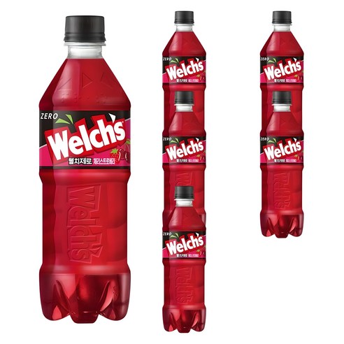 웰치스 제로 체리스트로베리, 600ml, 6개