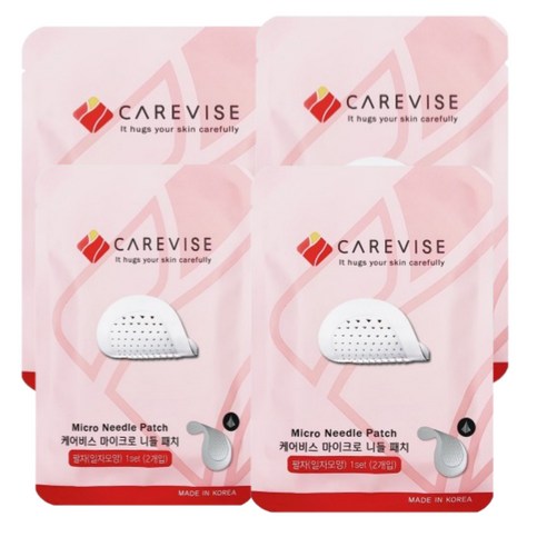 CAREVISE 케어비스 마이크로 니들패치 눈가/팔자 기미 주름 패치 (일자) 1set (2p), 2개입, 4개