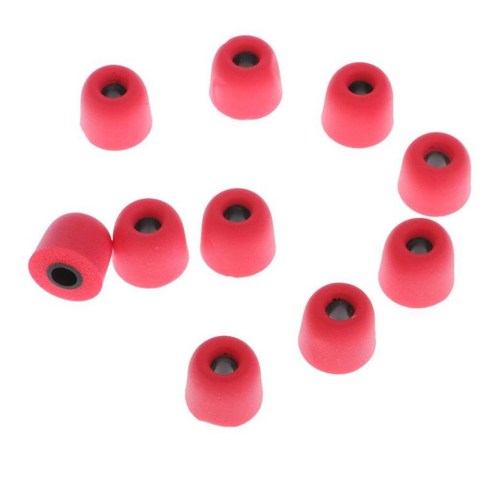 10 조각 교체 메모리 폼 교체 이어팁 이어 버드 M 4.5mm, 레드, {"사이즈":"설명"}, {"수건소재":"설명"}