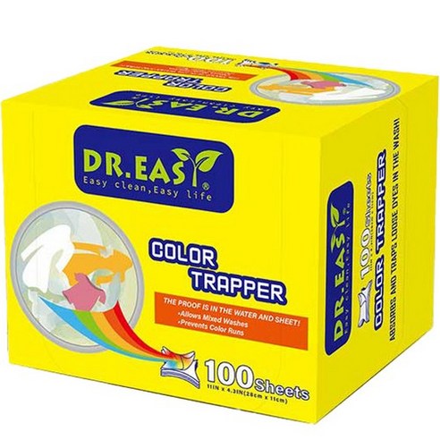 DREASY 블루선 DR.EASY 이염방지시트 이염방지 먼지제거 얼룩방지 세탁티슈, 100매, 1개