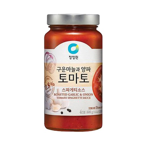   청정원 구운마늘과 양파 토마토 스파게티소스 600g 2개