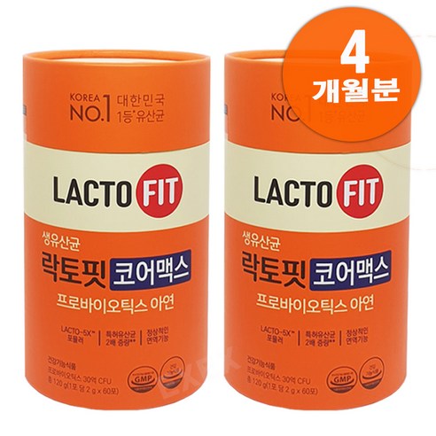 락토핏 생유산균 코어맥스 2통 종근당건강(4개월분), 2개, 120g