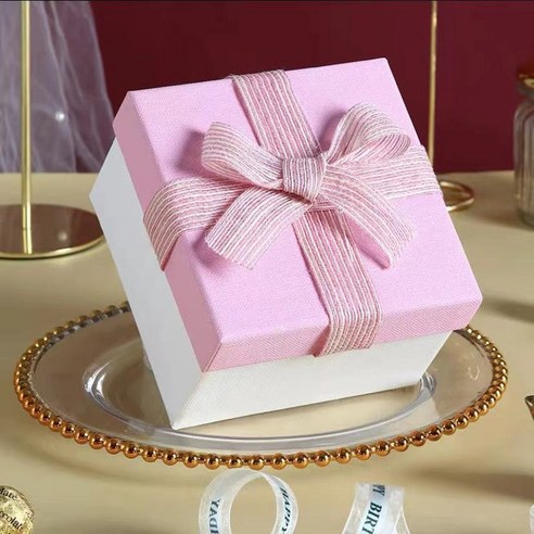 ZZJJC 선물함 선물함 선물함 선물함 라지 선물함 생일 선물함 선물함 선물함 선물함, )초대형정사각리본파우더커버, (정사각형15*15*10 송초+카드+램프)