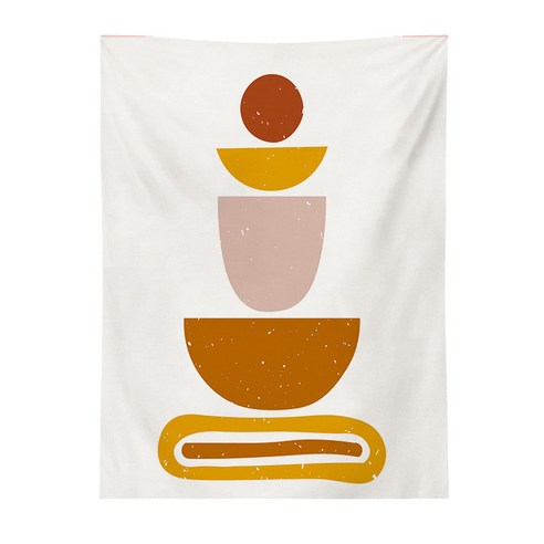 DFMEI 괘포 모던 심플 아트 장식 괘포 배경 벽포 가능, 색깔4, 95-73cm 연모