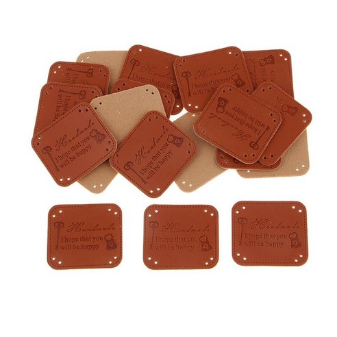 의류 가방에 대 한 20pcs PU 가죽 라벨, 키