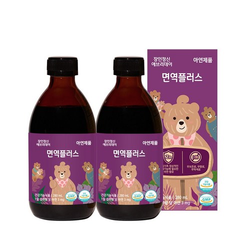 장인정신 에브리데이 면역플러스, 280ml, 2개