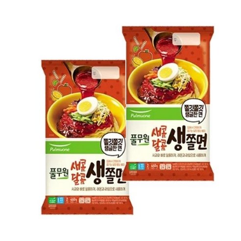 풀무원 새콤달콤 생쫄면 2인분 460g 2개, 2개, 460g