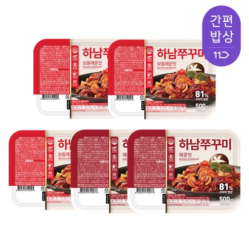 하남쭈꾸미 보통매운맛 500g 3개 + 매운맛 2개