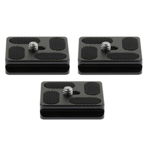 Arca-Swiss 삼각대 볼 헤드 용 3pcs 카메라 1/4 "퀵 릴리스 QR 플레이트, 60mm, 블랙, 알루미늄
