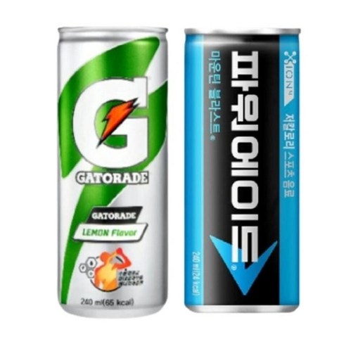 [오늘쇼핑]파워에에이드 240mlx15캔+게토레이 240mlx15캔 / 총 30캔, 1세트, 240ml