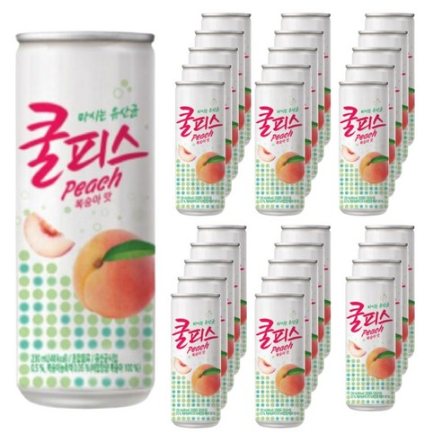 제트스카이 동원 쿨피스 복숭아, 230ml, 30개