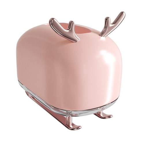 티슈 박스 홈 데스크 화장실 용 사슴 모델 플라스틱 장식 건조기 시트 디스펜서, ABS 플라스틱, 분홍