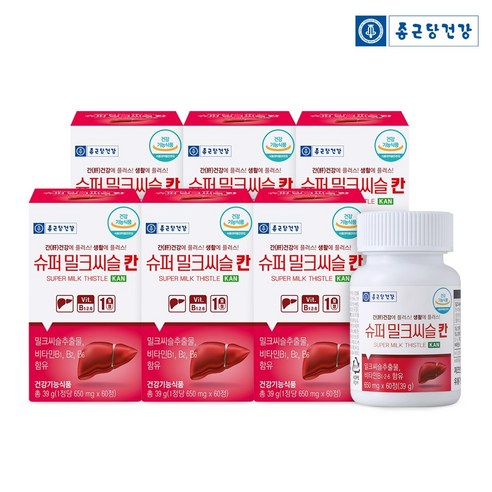 종근당건강 슈퍼 밀크씨슬 칸, 60정, 6개