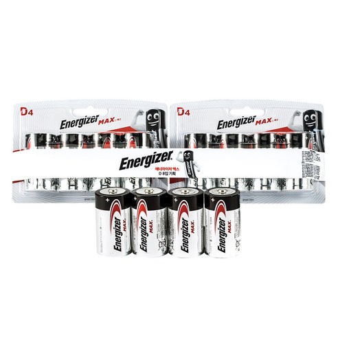 에너자이저 맥스 D형 건전지, 4개입, 2개