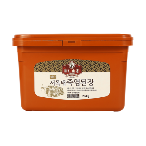 인산가 서목태 죽염된장 2.5kg 인산 죽염, 1개 검은콩된장