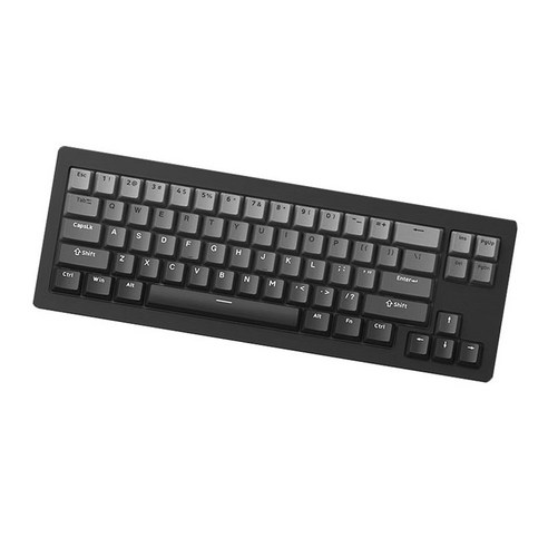 몬스긱 M7W 그라데이션 3가지 모드 RGB 기계식 OEM 68 키 핫스왑 유선 키보드, 그레이 + 블랙, 아이스크림핑크축, 텐키리스