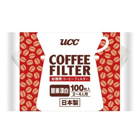 유씨씨 커피필터 여과지 2-4인용, 1개, 100개