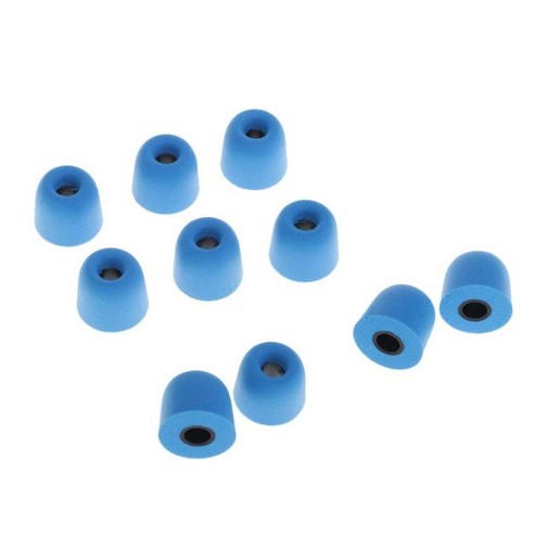 10 조각 교체 메모리 폼 교체 이어팁 이어 버드 M 4.5mm, 블루, 설명, 설명