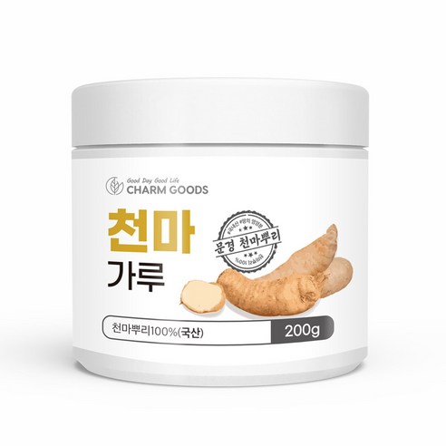 순수 100 % 국내산 프리미엄 천마 가루 무첨가 국산 문경 첨마 뿌리 분말 물 우유 선식 요거트 요리 재료 먹는 법 방법 차 파우더 티 간편식, 1통, 0.2kg