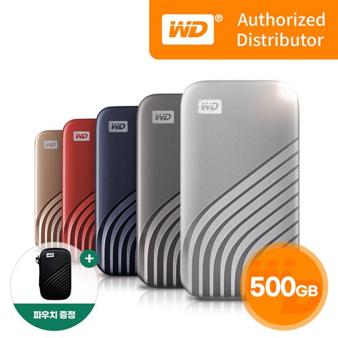 WD NEW MY PASSPORT SSD 외장 파우치제공 AS 5년보증, 실버, 2TB Best Top5