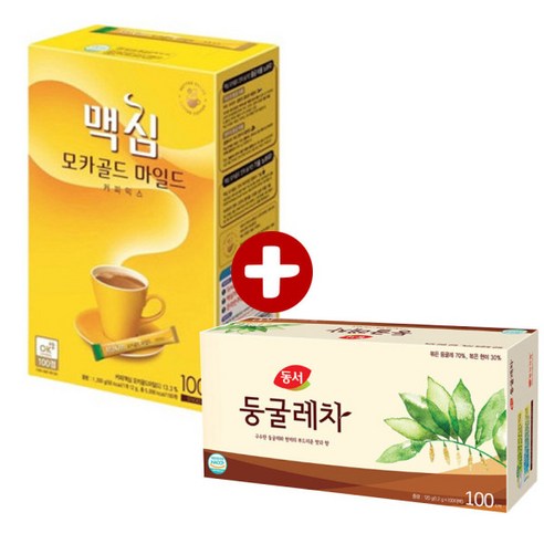 둥굴레차 100T+맥심 모카골드 100T 동서 커피 차