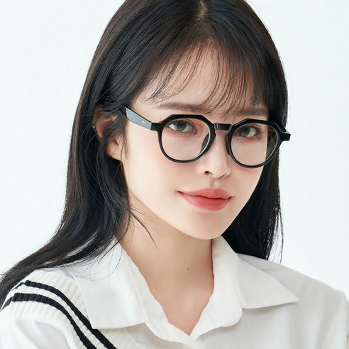 멜라크메 남 여 유니섹스 라운드 다각형 뿔테 안경테