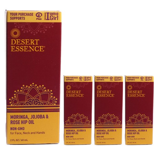데저트에센스 모링가 호호바 & 로즈 힙 오일, 60ml, 4개