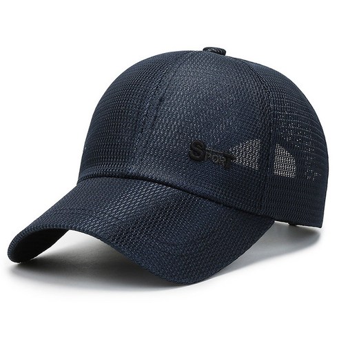 DFMEI 새로운 여름 남성용 전체 메쉬 통기성 야구 모자 야외 선 스크린 캐주얼 통기성 모자 정점 모자, DFMEI 네이비 블루