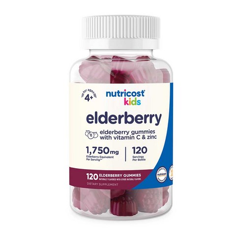 뉴트리코스트 키즈 엘더베리 1750mg 120구미, 120정, 1개