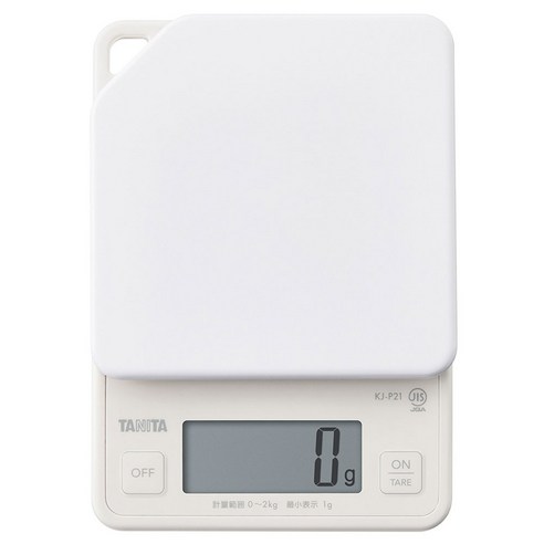 타니타 심플시리즈 디지털 쿠킹저울, 2kg, 아이보리, KJ-P21