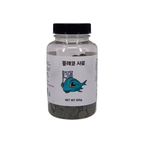 영아쿠아 플레코 사료 100g 식물성 코리 안시먹이, 1개