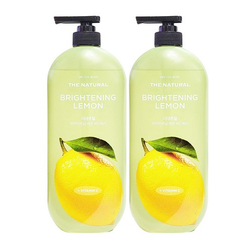 온더바디 더 내추럴 바디워시 레몬버베나 향, 2개, 900ml