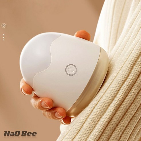 NaOBee 깔끔심플 보풀제거기 귀여운 인테리어소품 강력 6중날 보풀제거 LED 무드등, 그린