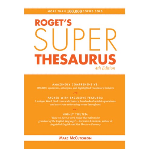 (영문도서) Roget''s Super Thesaurus Paperback, Penguin Publishing Group, English, 9781582979991