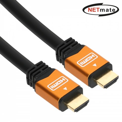 넷메이트 4K HDMI V2.0 골드메탈 케이블 NM-HM10GZ, 1개, 10m