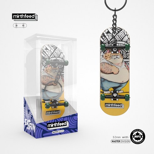 DIY 핑거 스케이트보드 / 미니 손가락 베어링 보드 Fingerboard skateboard, 99mm x 29mm (드라이브 포함), 키링6, 1개