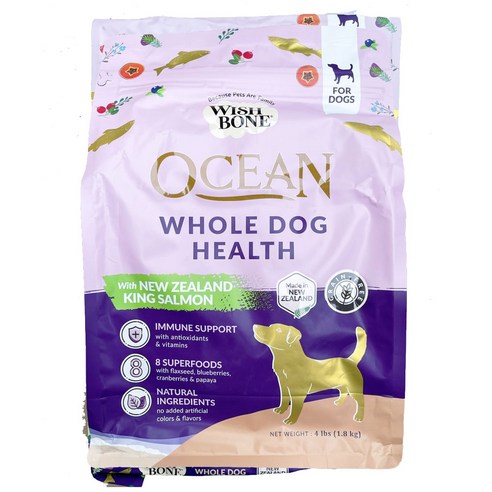 WISHBONE 강아지 건식사료 연어, 1.8kg, 1개