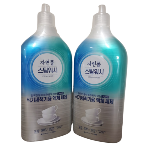 자연퐁 스팀워시 식기세척기 전용 액체세제 1L, 1000ml, 2개