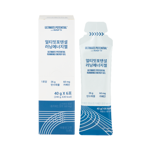 얼티밋포텐셜 러닝에너지젤 탄수화물 팔라티노스 카페인 러닝 마라톤 파워젤(40g/6포)